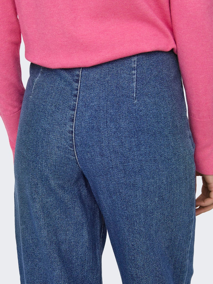 Jdygeggo Hw Wide Jeans Dnm Noos - Blue Denim
