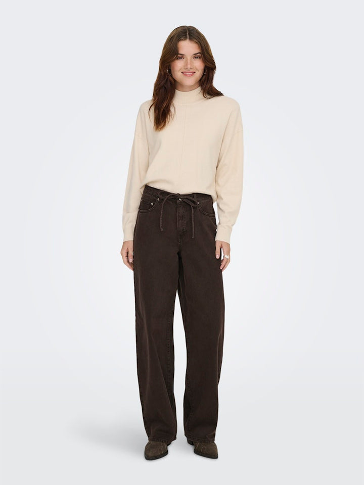 Onlgianna Mw Straight Dnm Brown Denim - Bruin