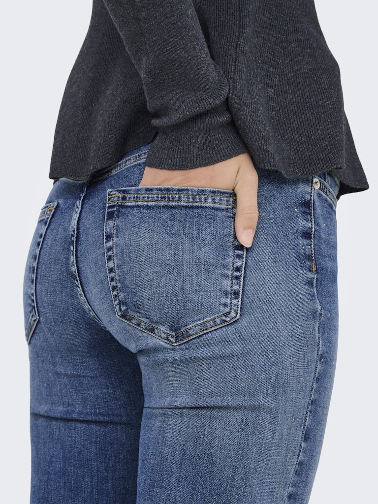 Onlblush Mw Fla Rhineston Dnm Tai885noos - Blue Denim