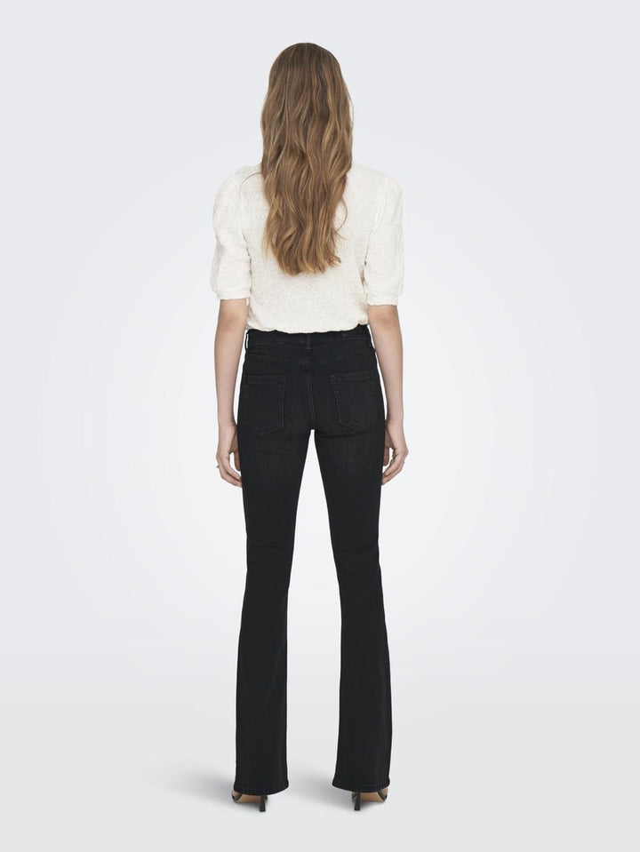 Onlblush Mid Flared Dnm Ta - Black Denim