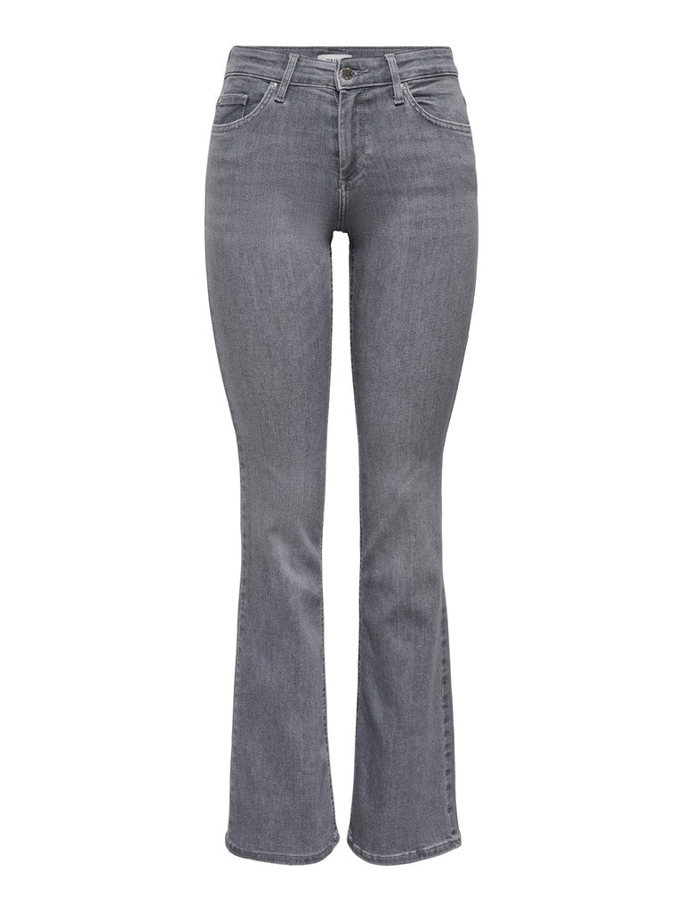 Onlblush Mid Flared Tai0918 Noos - Grey Denim