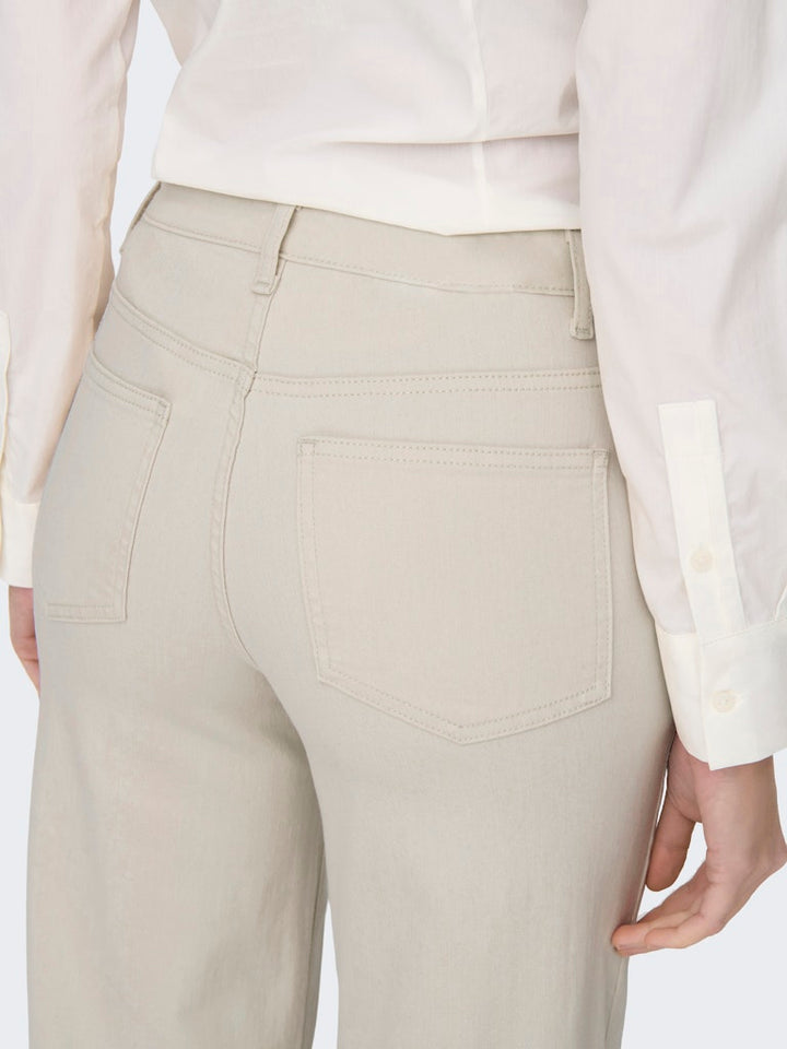 Onlmadison Blush Hw Wide Dnm Cro No - Ecru