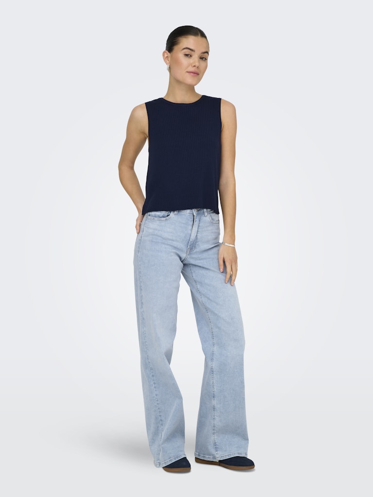 Jdyfelina-fina Hw Wide Jns Lbd Dnm Noos - Blue Denim
