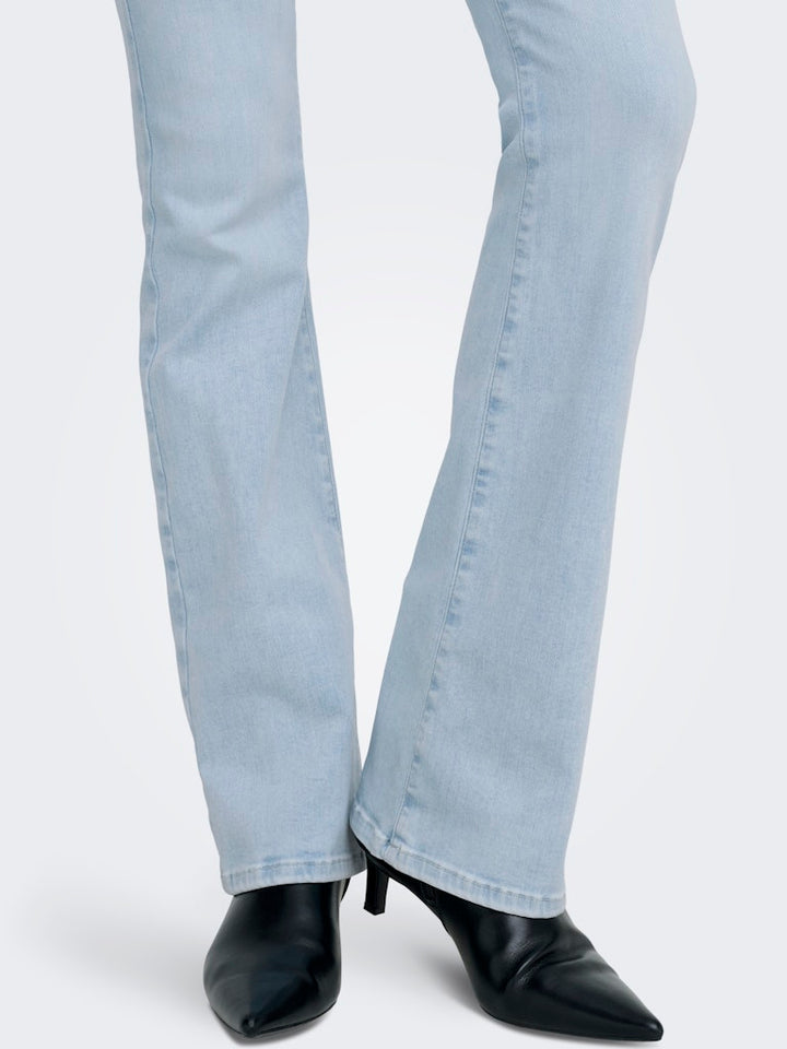 Onlblush Mid Flared Dnm Cro495 Noos - Blue Denim