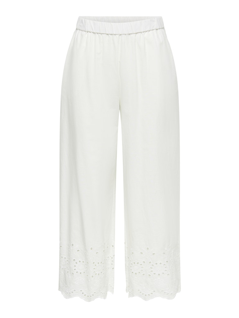 Jdymarina Hw Emb. Ankle Pant Wvn - Wit