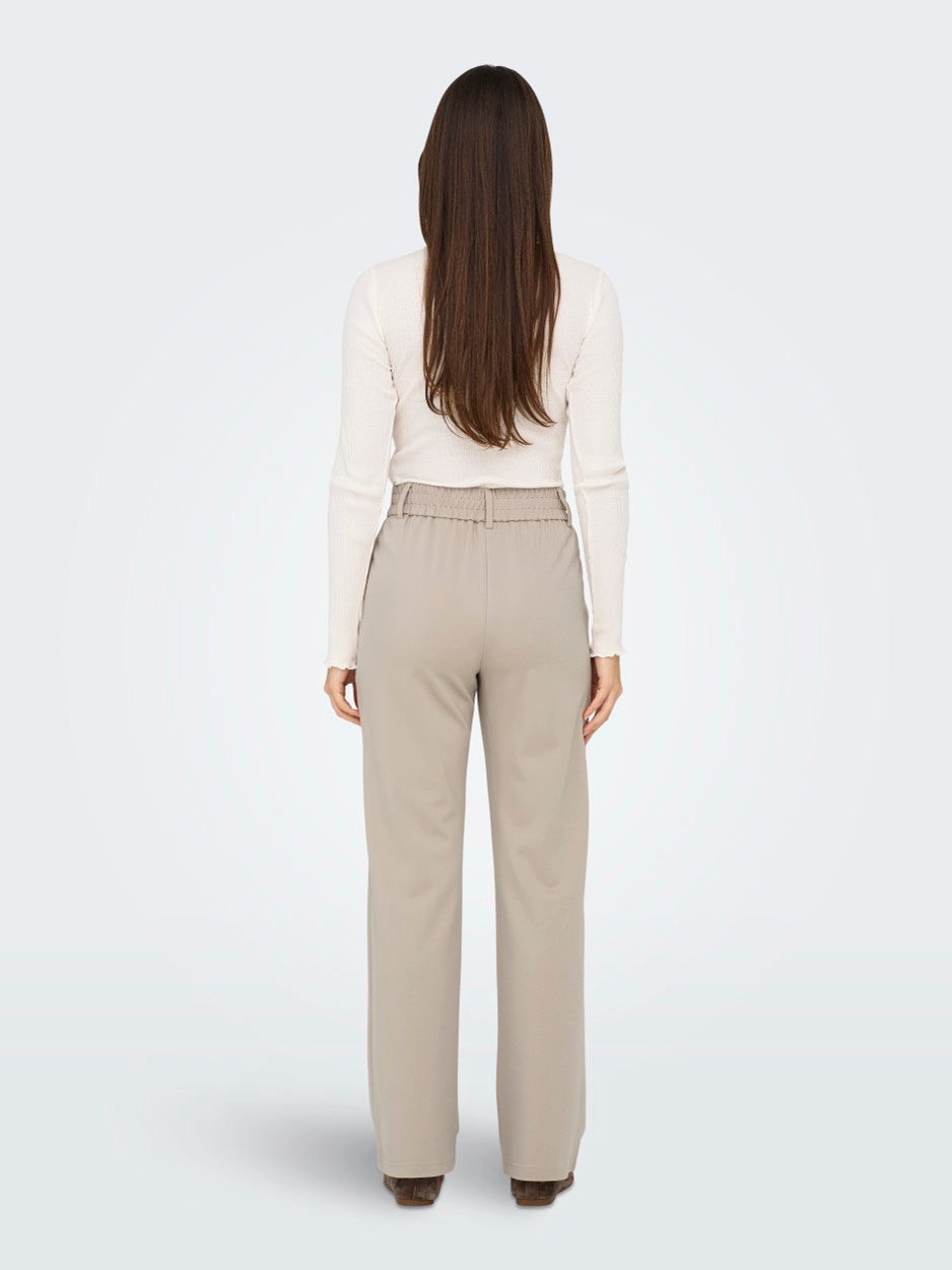 Onlpoptrash Life Mw Straight Pnt No - Beige