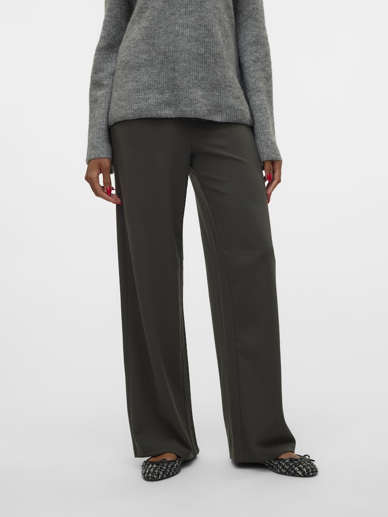 Vmberlin Zamira Mw Wide Pant Noos - Donkergroen