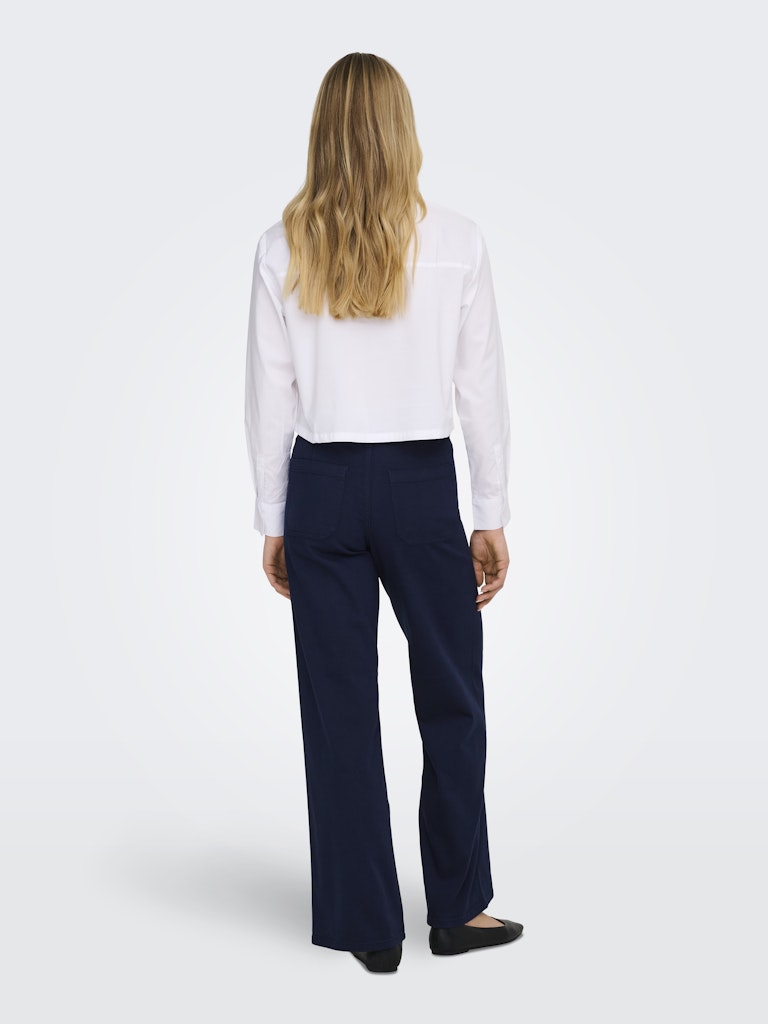 Jdyiris Stretch Hw Wide Pant Pnt Noos - Navy