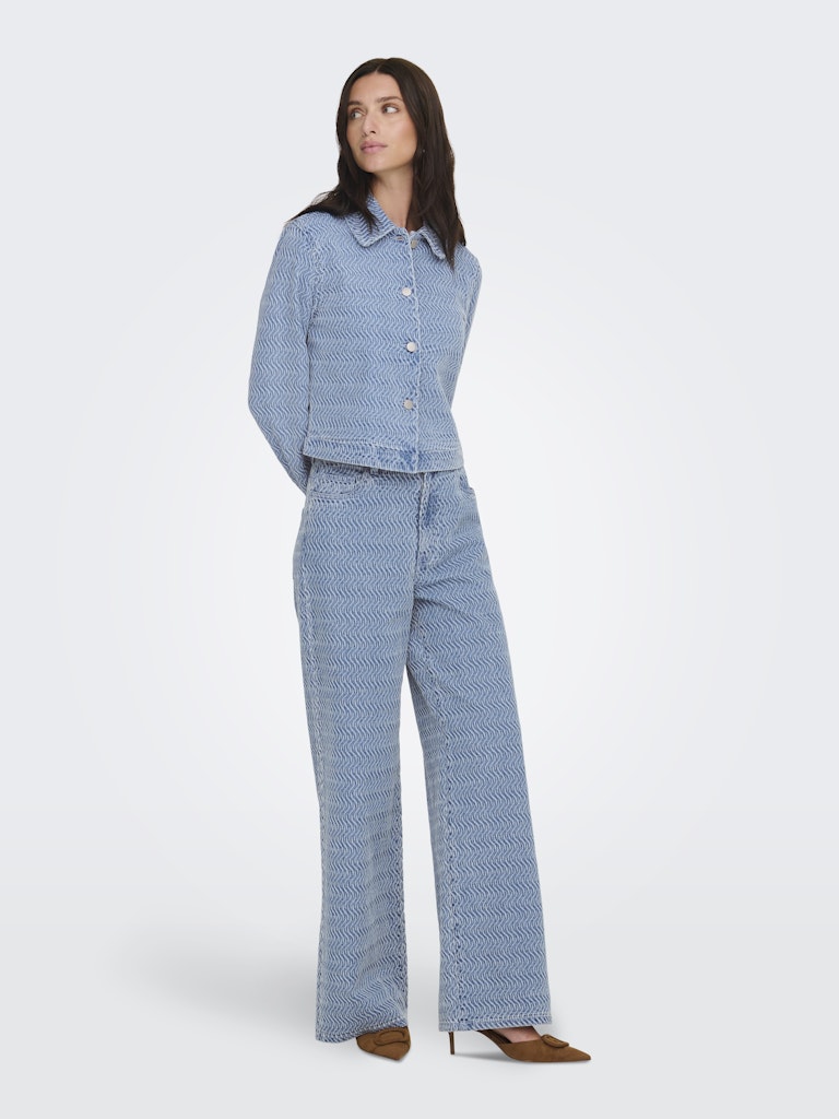 Jdynico Structure Hw Wide Jeans Dnm - Blue Denim