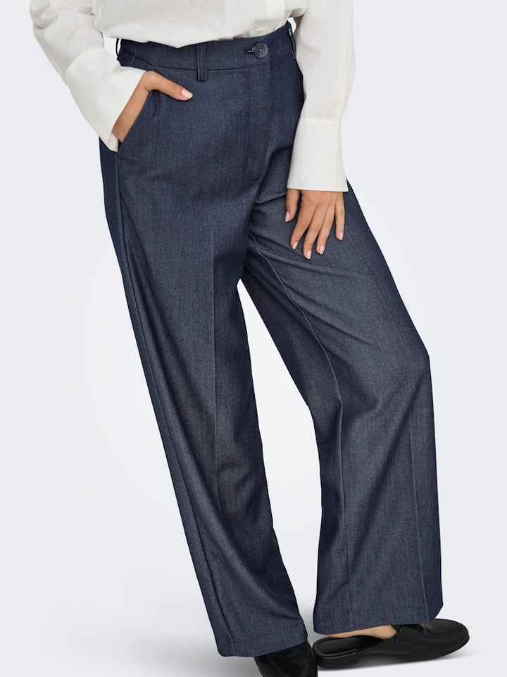 Jdyanthony Bloom Hw Pant Tlr - Blue Denim