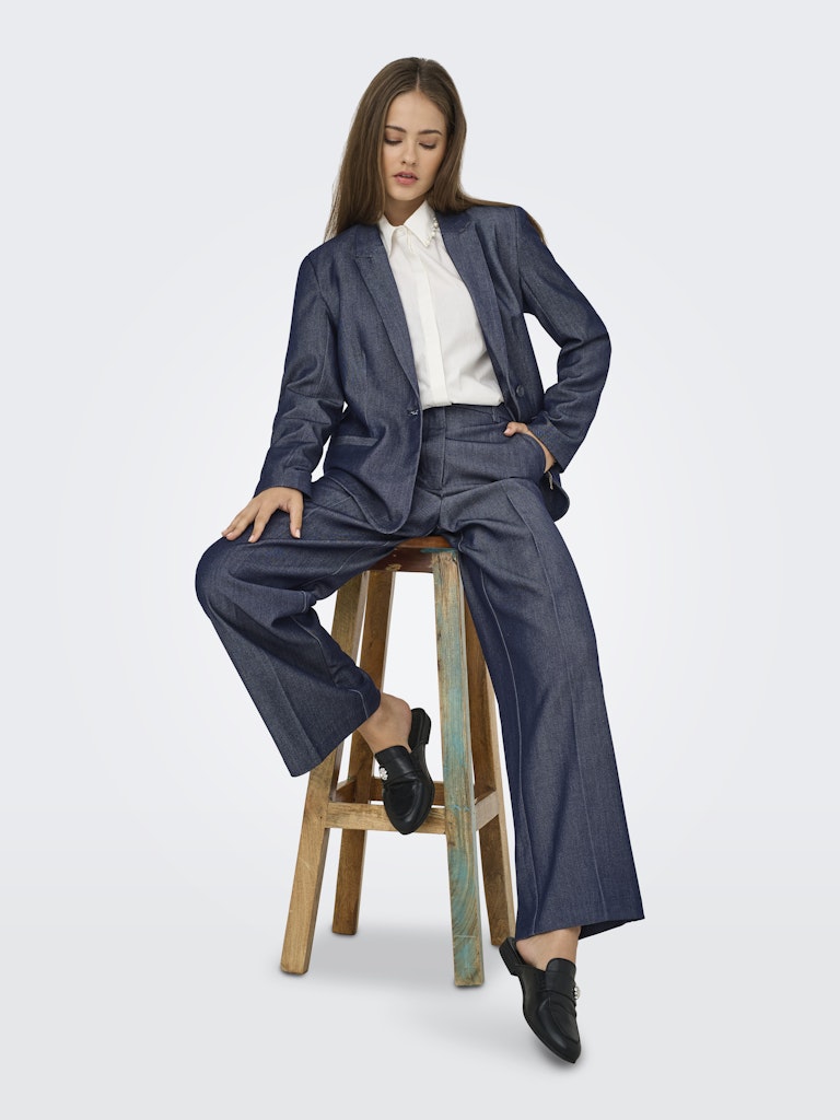 Jdyanthony Bloom Hw Pant Tlr - Blue Denim