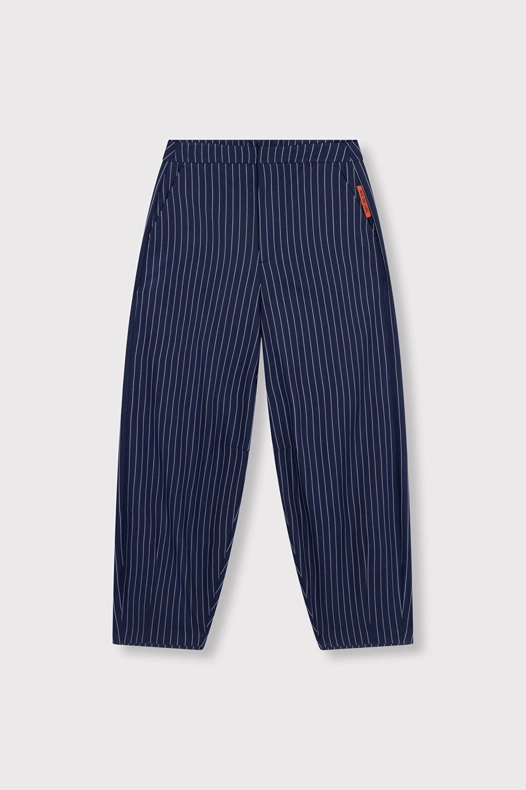 Striped Barrel Pant - Blauw Dessin