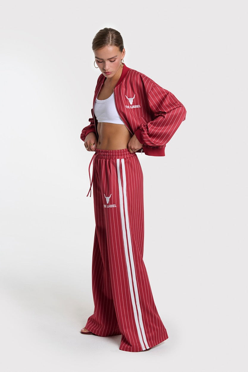 Pinestripe Traning Pants - Rood Dessin