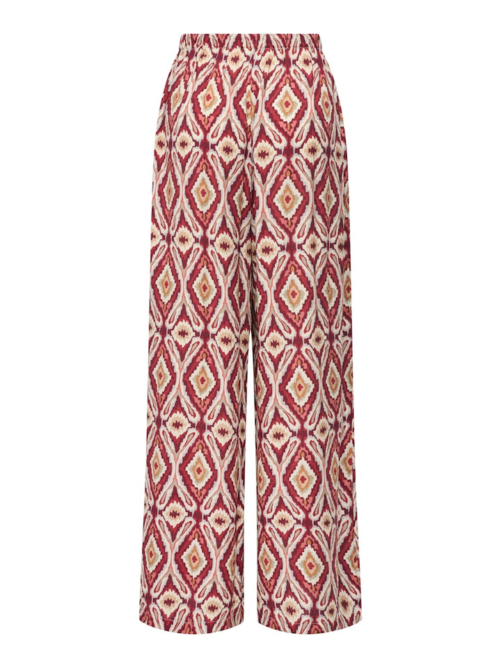 Onlgini Mikasi Wide Pull Up Pant Wvn - Rood Dessin