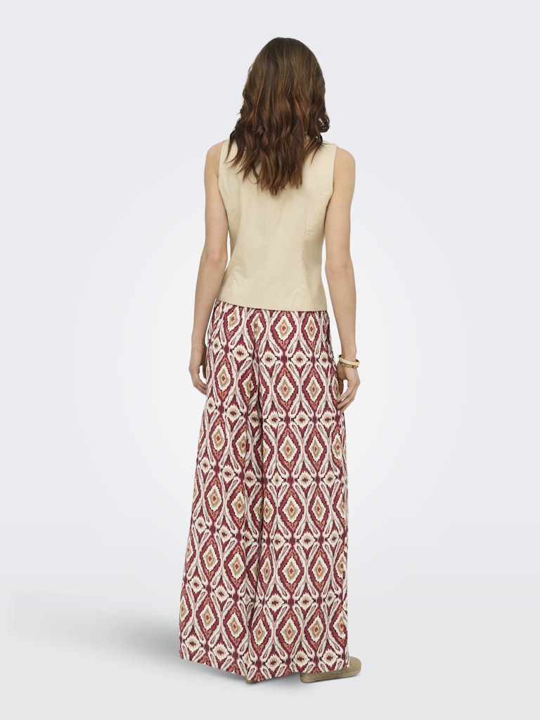 Onlgini Mikasi Wide Pull Up Pant Wvn - Rood Dessin