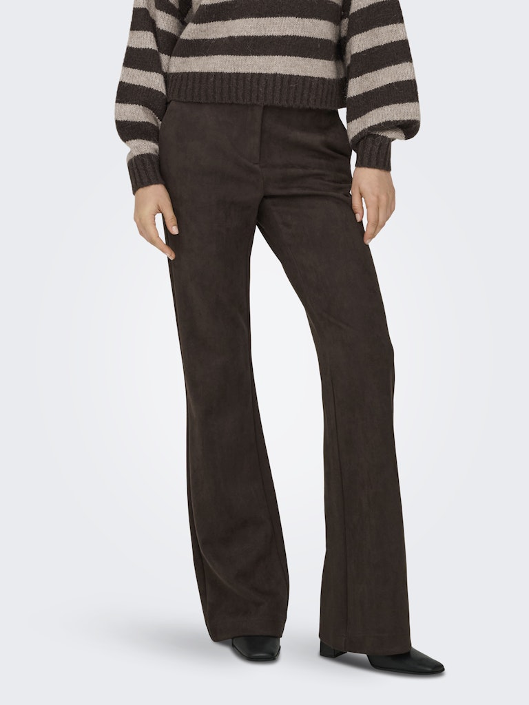 Onlylva Life Faux Suede Flare Pant Tlr - Bruin