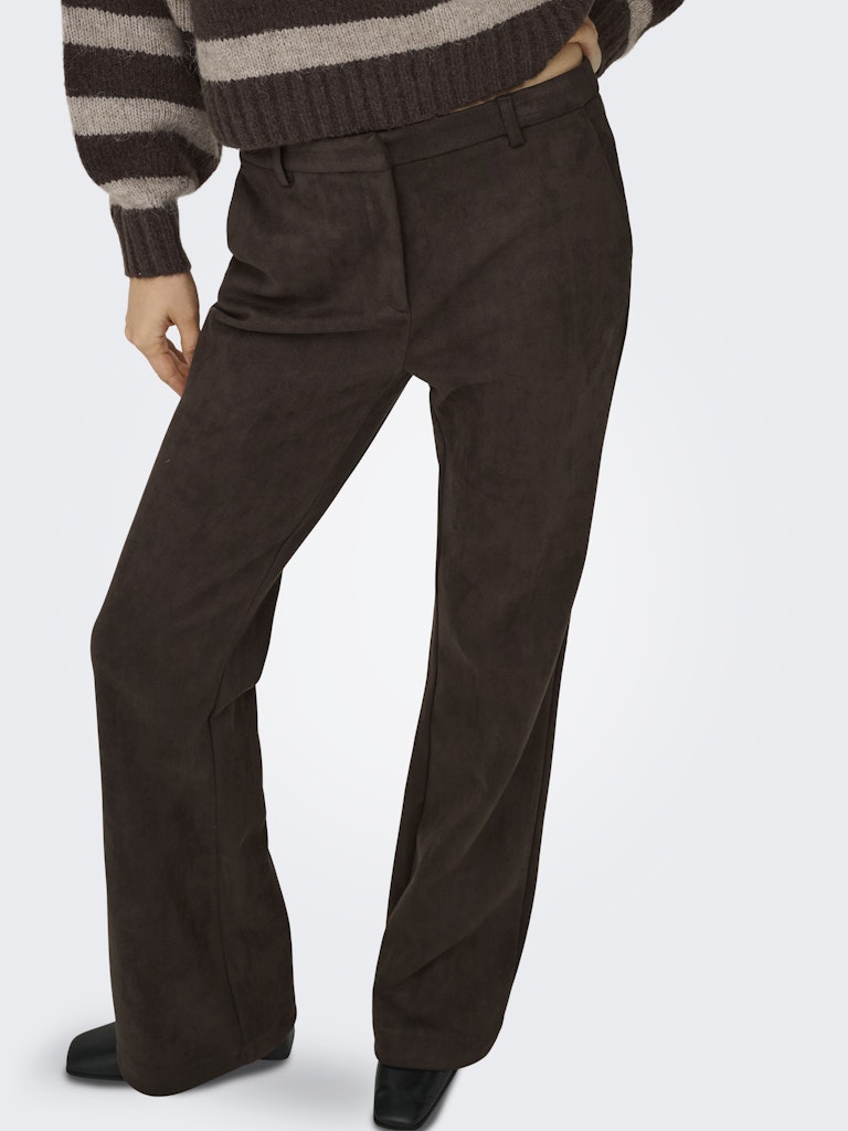 Onlylva Life Faux Suede Flare Pant Tlr - Bruin