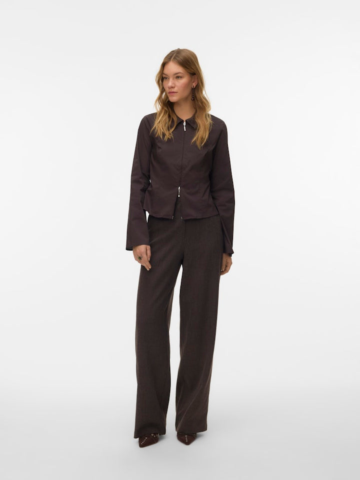Vmbestie Hw Wide Pant Noos - Bruin