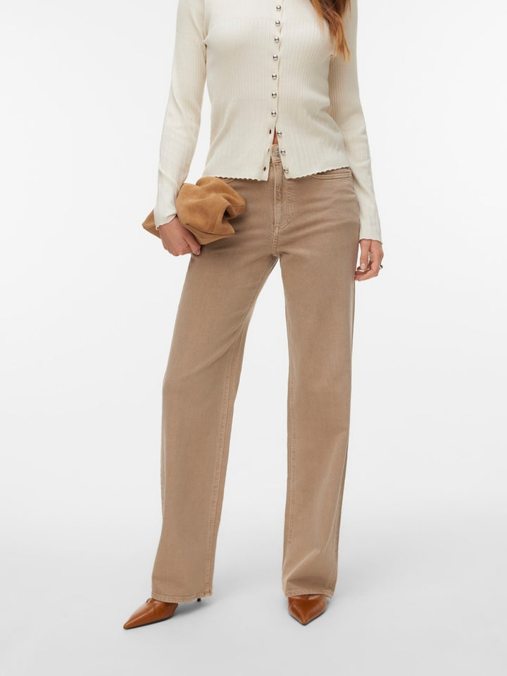 Vmtessa Hr Wide Jeans Color Ga - Licht Bruin