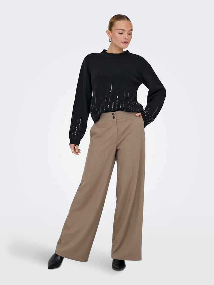 Jdydora Hw Wide Pant Tlr - Taupe