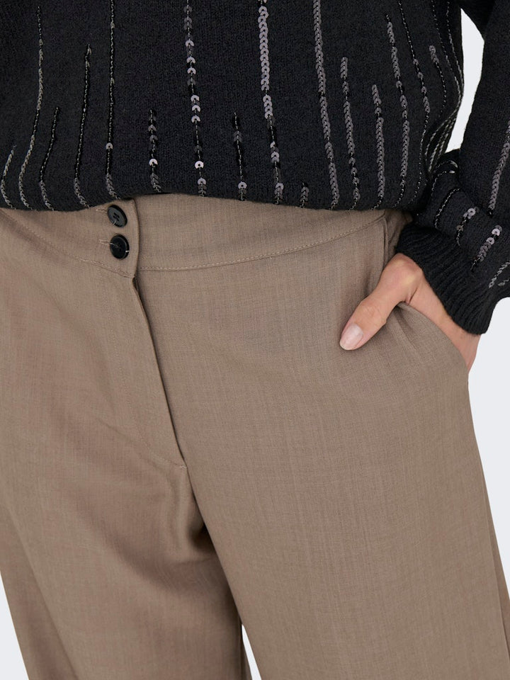 Jdydora Hw Wide Pant Tlr - Taupe