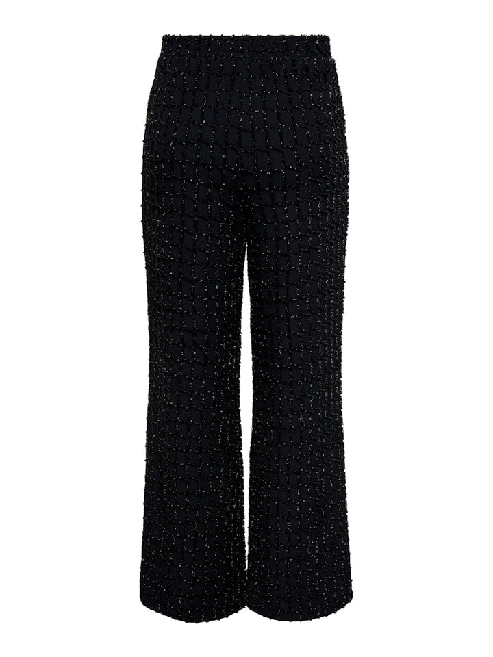 Onlines Life Wide Glitter Pant Jrs - Zwart