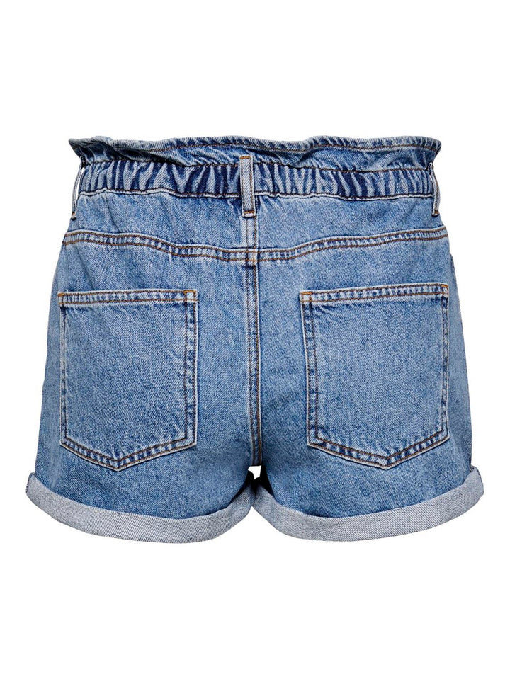 Onlcuba Life Paperbag Dnm Shorts No - Blue Denim