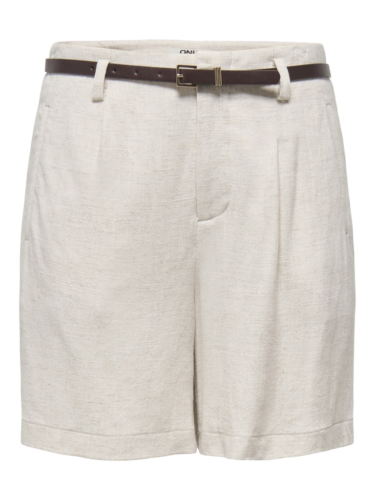 Onlsiesta Hw Belt Lin Bl Shorts Pnt Noos - Beige