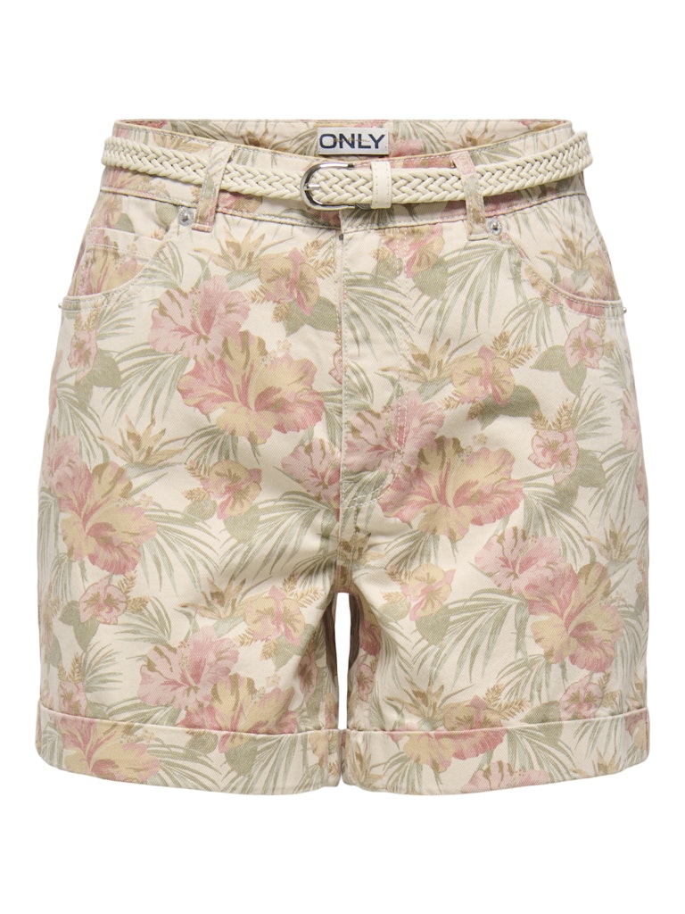 Onlvega-silla Hw Mom Belt Shorts Pnt - Roze