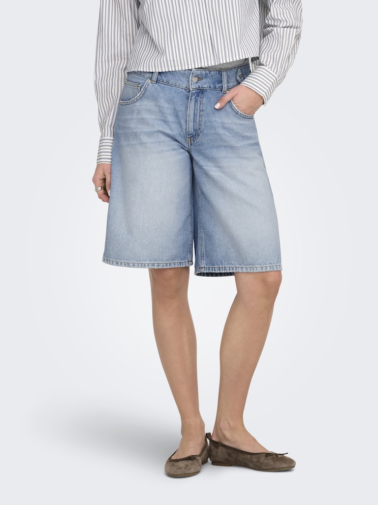 Onlloran Bermuda Shorts Wide Dnm Pim - Blue Denim