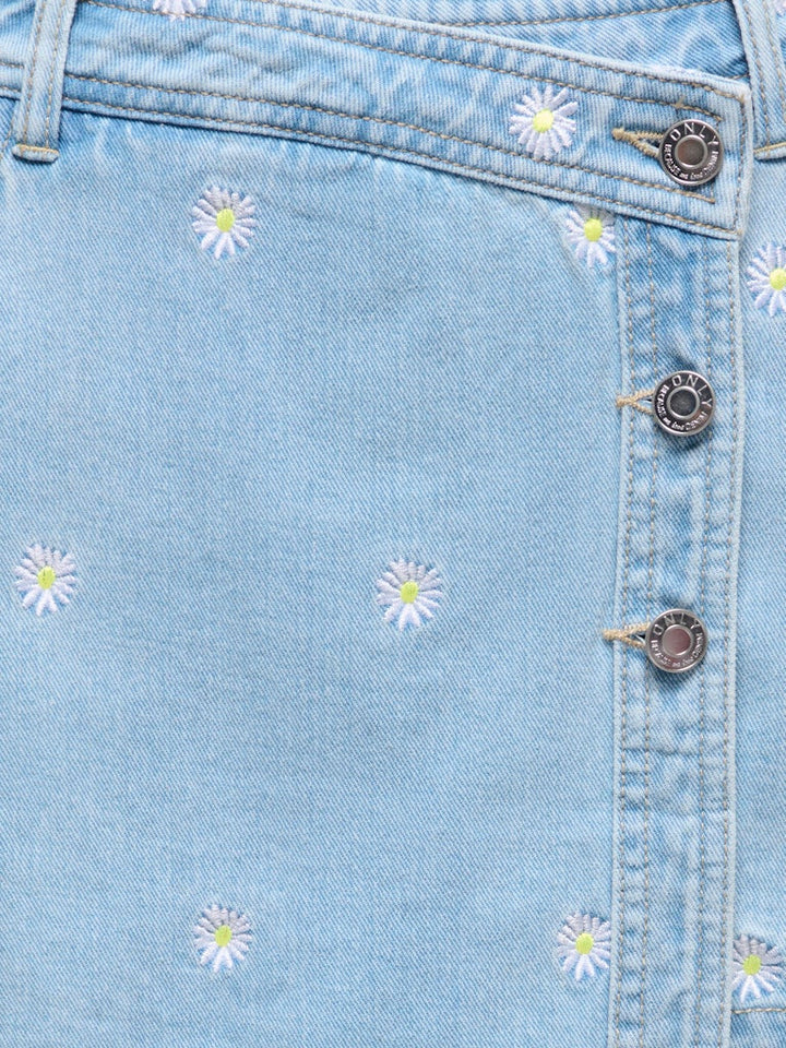 Onllesly Reg Daisy Dnm Skort Bj - Blue Denim