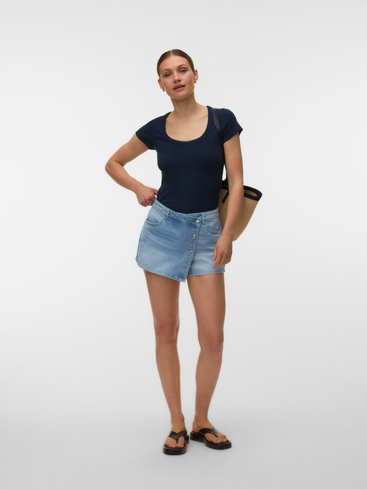 Vmsimone Hr Denim Skort Mix - Lichtblauw