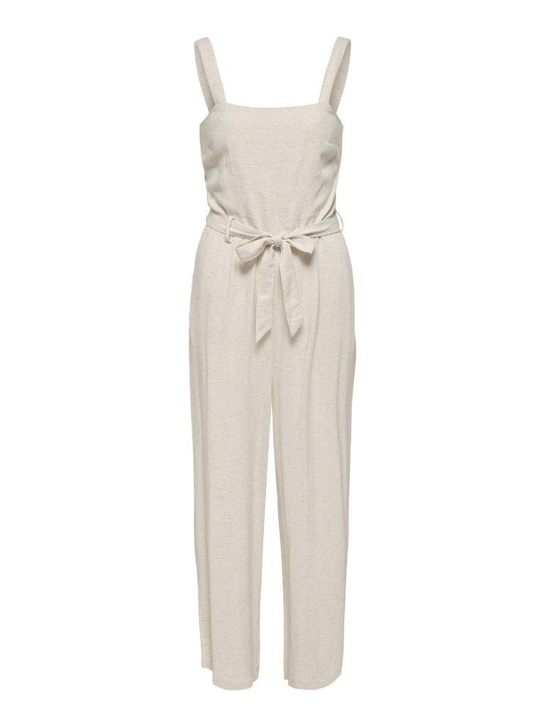 Onlsiesta Linen Bl Belt Jumpsuit Pnt - Beige