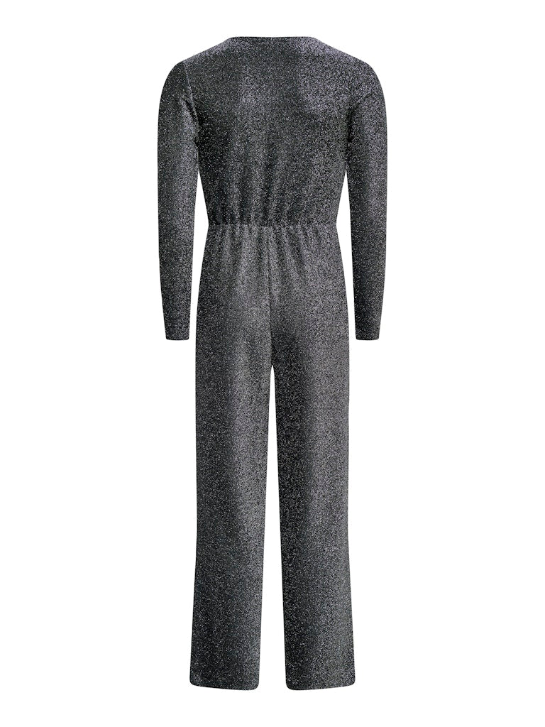 Onlrich L/s Glitter Jumpsuit Jrs - Zilverkleurig