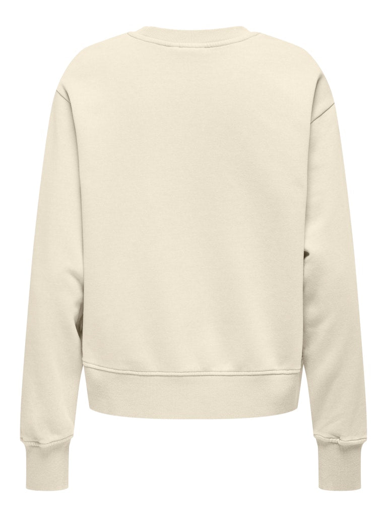 Onllucinda Bow L/s O-neck Box Swt - Off-white