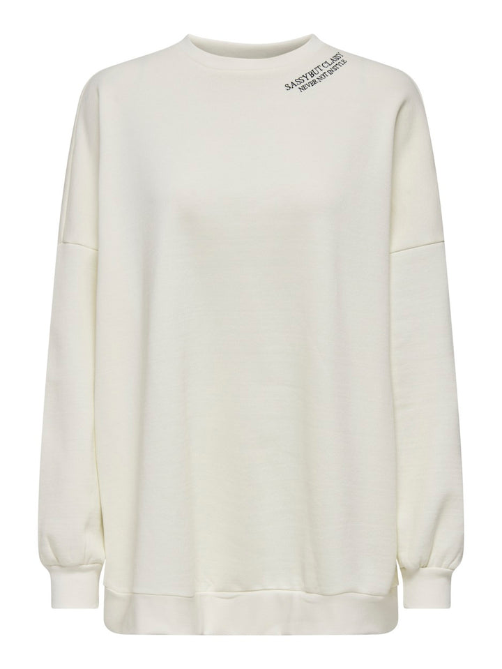 Onldaze L/s Party O-neck Swt - Off-white