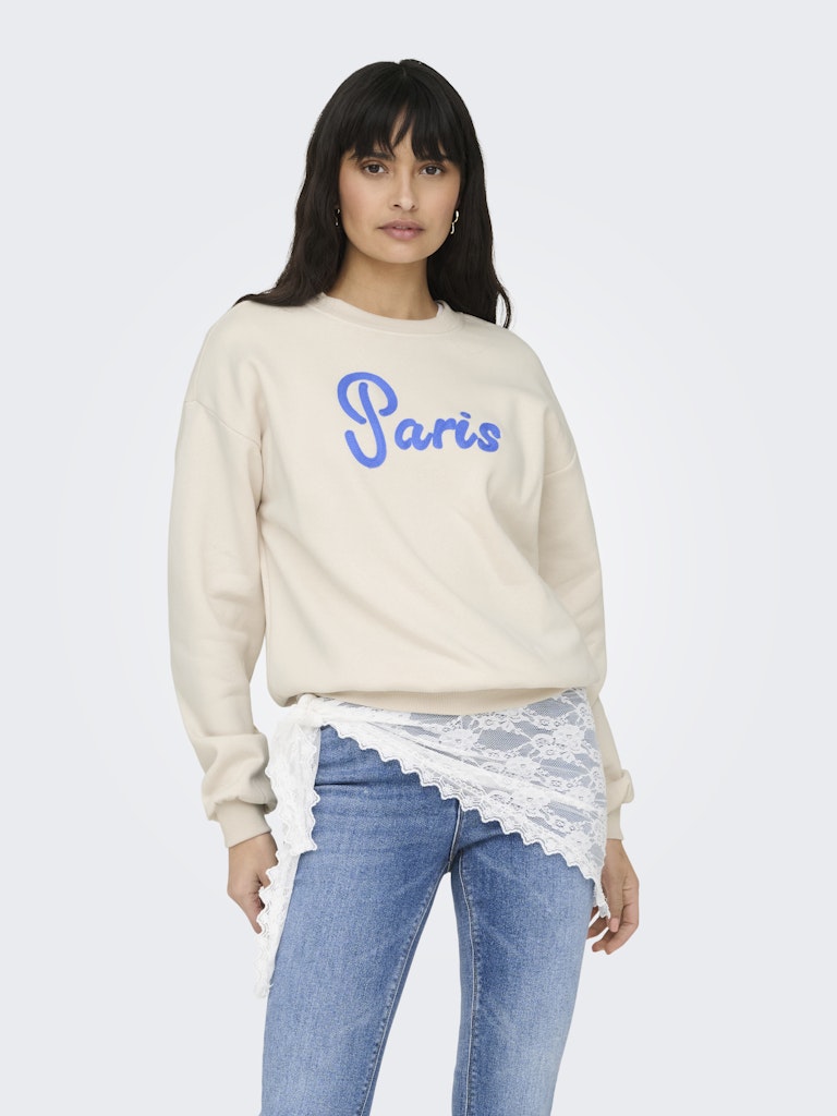 Onlfie L/s Print Box Swt - Beige