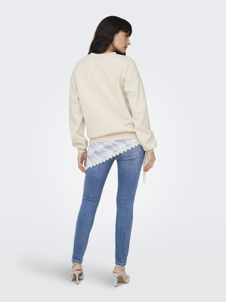 Onlfie L/s Print Box Swt - Beige