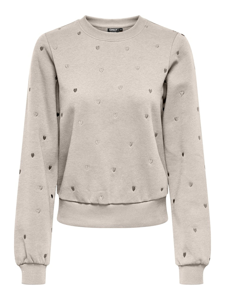 Onlatika L/s O-neck Glitter Emb. Box Swt - Kit