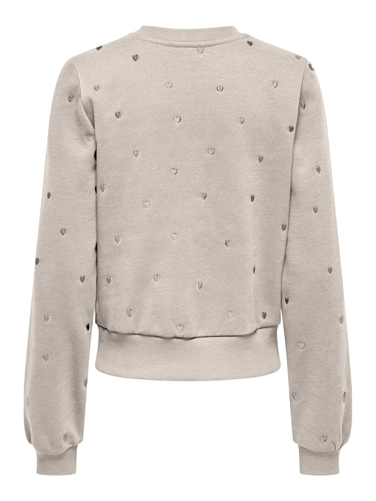 Onlatika L/s O-neck Glitter Emb. Box Swt - Kit
