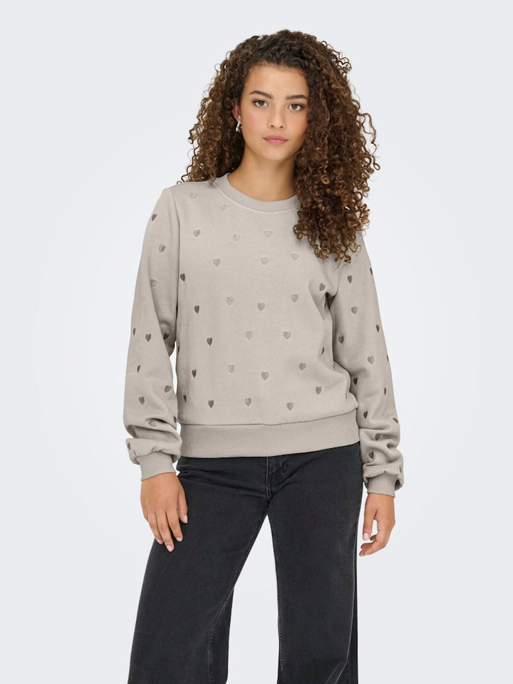 Onlatika L/s O-neck Glitter Emb. Box Swt - Kit