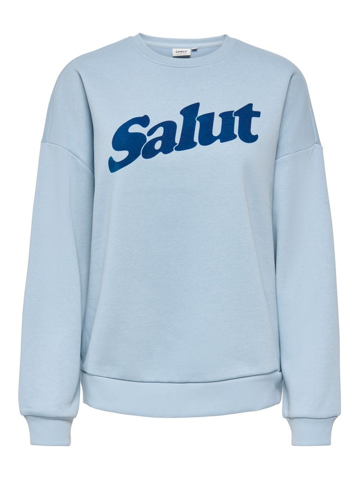 Onlzalenta Boxy L/s Box Cs Swt - Lichtblauw