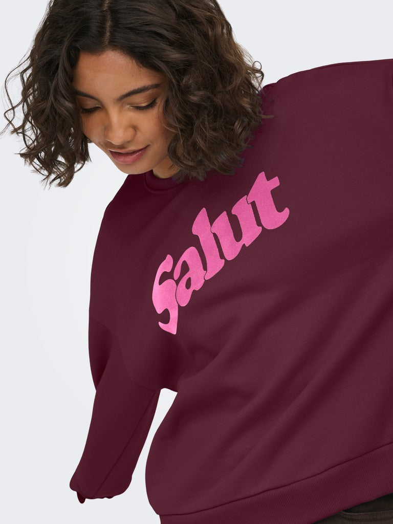 Onlzalenta Boxy L/s Box Cs Swt - Lichtblauw