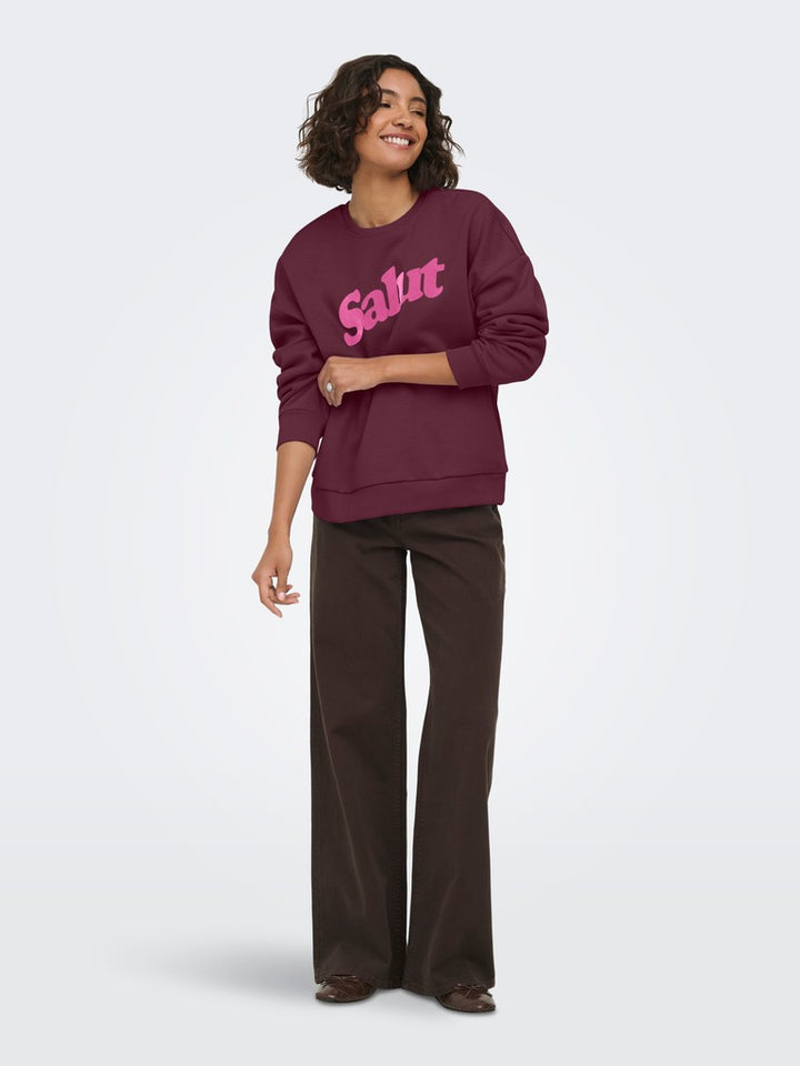 Onlzalenta Boxy L/s Box Cs Swt - Lichtblauw