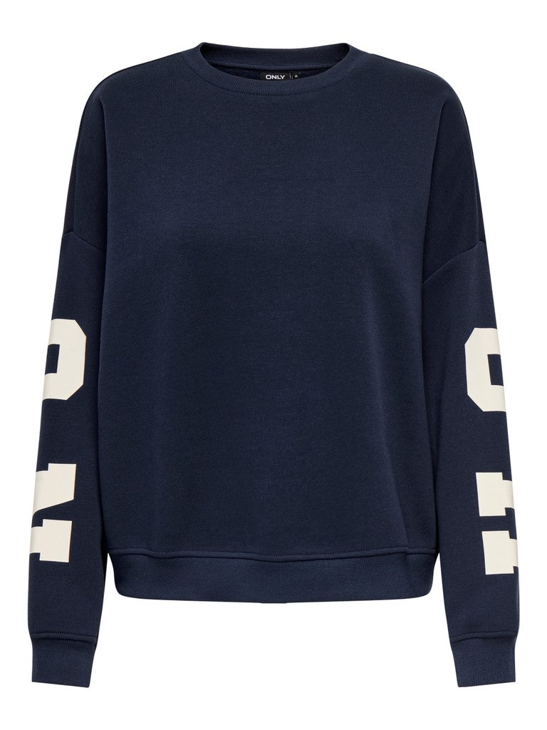 Onlsweat L/s Back/sleeve Print Swt Noos - Navy
