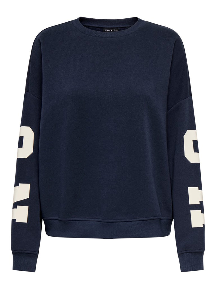 Onlsweat L/s Back/sleeve Print Swt Noos - Navy