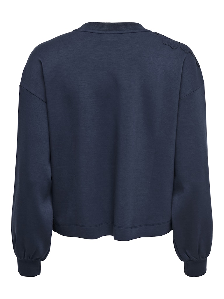 Jdyaura L/s Shoulder Detail Sweat Jrs - Navy