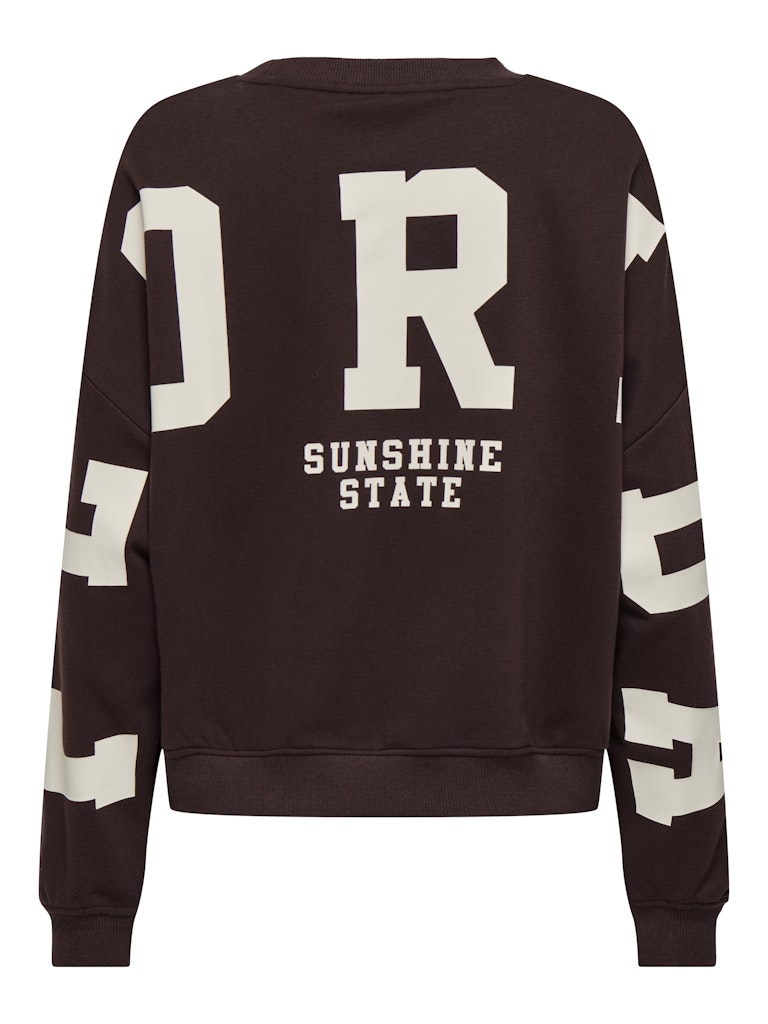 Onlsweat L/s Back/sleeve Print Swt Noos - Bordeaux