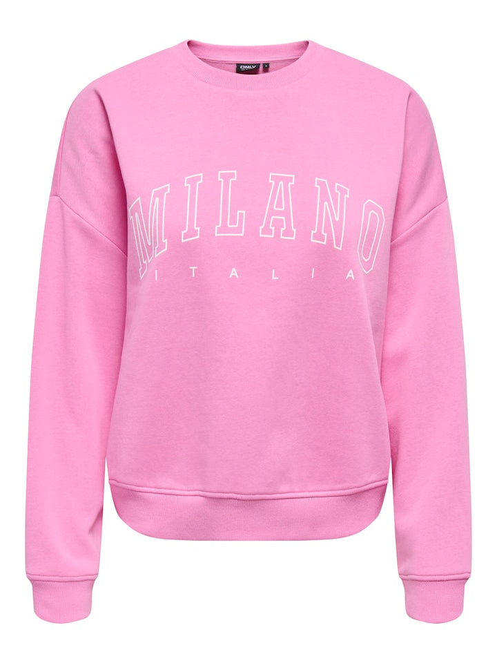 Onlsweat Life L/s Crew O.size State Noos - Roze