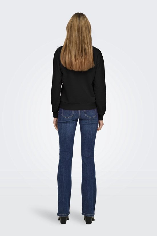 Jdyparis L/s Emb Sweat Jrs - Zwart